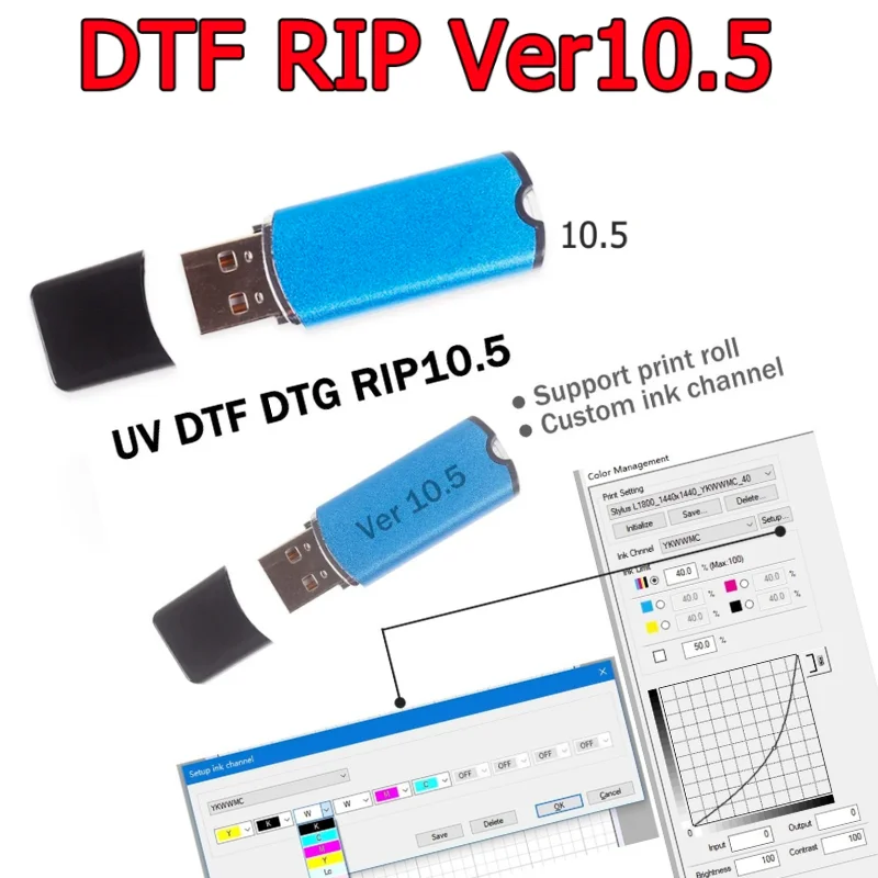 DTF  RIP10.5,  UV DTF DTG    L1800 L805 Ϳ